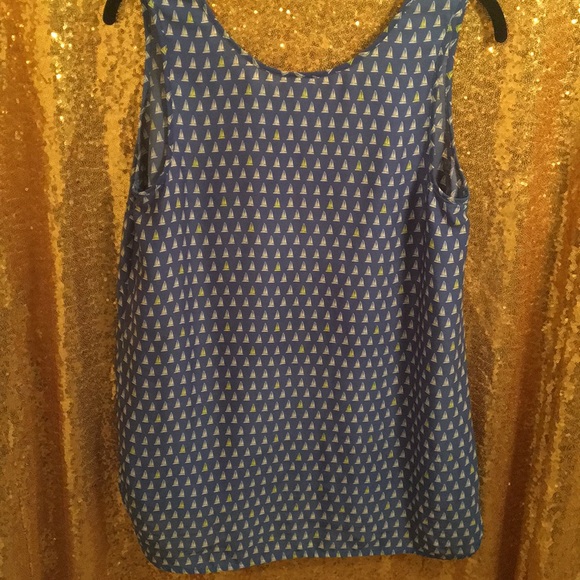 Merona Boat print high low tank top - Picture 5 of 5